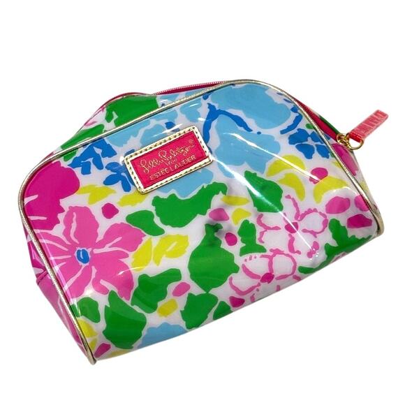 Lilly Pulitzer Floral Cosmetic Bag - Pink, Blue, Green - Picture 1 of 10